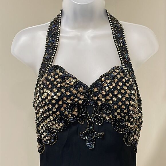 NWOT Alyce Designs Vintage Sequin Prom Party Beaded Dress.  Size 8 M medium - Picture 3 of 14